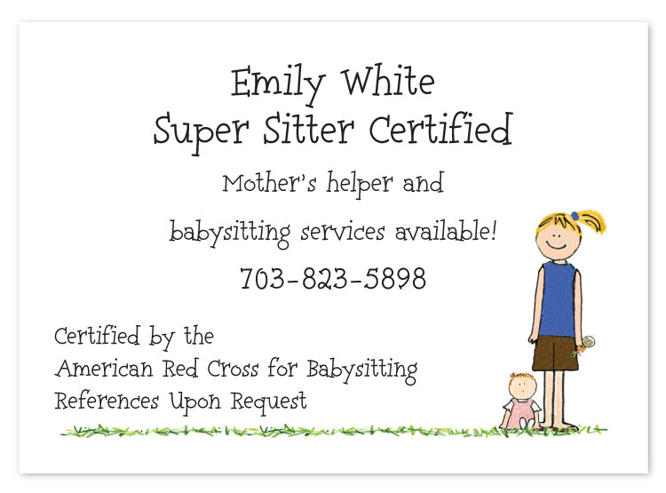babysitting gift certificate template