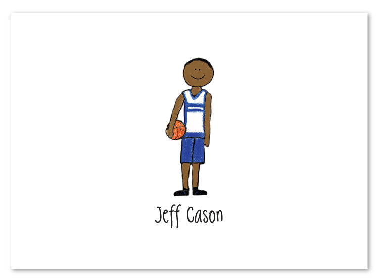 African American Basketball Boy Stationery