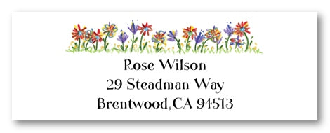 Whimsical Daisy Flower Wedding Return Address Labels