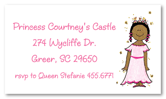 African American Princess Calling Cards