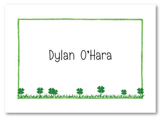 Clover Patch Folded Notecard